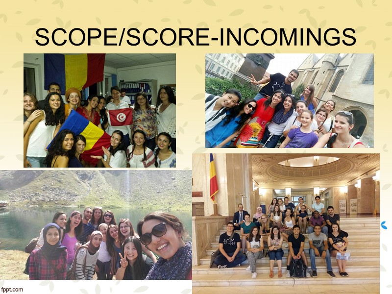 SCOPE/SCORE-INCOMINGS